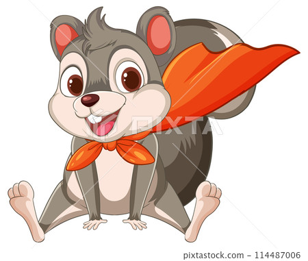 Cheerful Squirrel in Heroic Pose Cheerful Squirrel in Heroic Pose 114487006