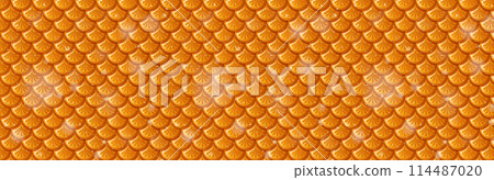 Golden Scales Seamless Pattern Background Golden Scales Seamless Pattern Background 114487020