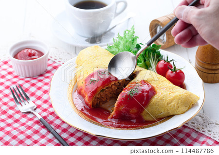Omelet rice Western food 114487786
