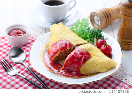 Omelet rice Western food 114487828
