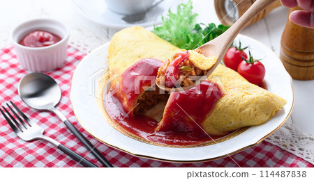 Omelet rice Western food 114487838