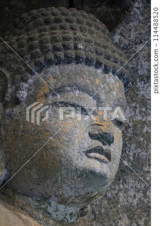 National Treasure Usuki Stone Buddhas, Hoki Stone Buddhas Group 2, First Niche "Amida Nyorai Statue, the Middle One of the Amida Triad" National Treasure Usuki Stone Buddhas, Hoki Stone Buddhas Group 2, First Niche "Amida Nyorai Statue, the Middle One of the Amida Triad" 114488520