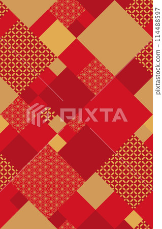 Japanese pattern (Shippo/Asanoha) x geometric pattern/Seamless Japanese pattern (Shippo/Asanoha) x geometric pattern/Seamless 114488597