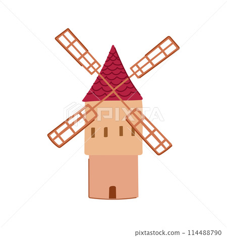 plant mill farm cartoon vector illustration plant mill farm cartoon vector illustration 114488790
