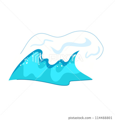 surf ocean waves cartoon vector illustration surf ocean waves cartoon vector illustration 114488801