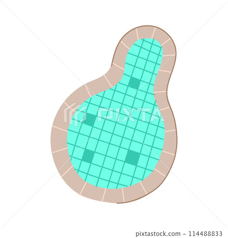 resort top view pool cartoon vector illustration 114488833