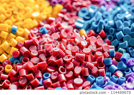 Plastic polymer color pigment granules industrial. 114489078