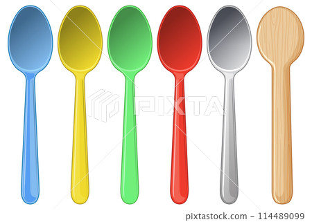 Colorful Collection of Kitchen Spoons Colorful Collection of Kitchen Spoons 114489099