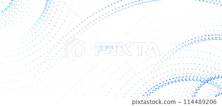 Abstract background with white, and blue geometric circles and particle lines. Modern minimal trendy lines pattern horizontal. Vector illustration Abstract background with white, and blue geometric circles and particle lines. Modern minimal trendy lines pattern horizontal. Vector illustration 114489206