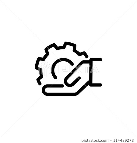 Support service vector icon , thin line design 114489278