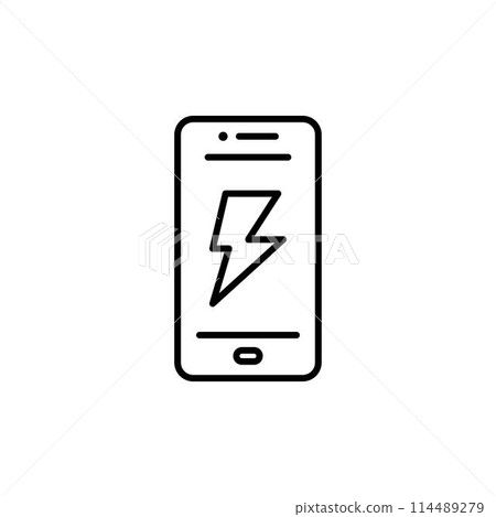 Electricity, smartphone icon. Element of electricity for mobile concept and web apps illustration 114489279