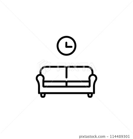 Waiting room vector line icon, linear concept, outline sign, symbol 114489301