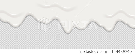 Yogurt, milk or cream surface creamy liquid melt splash flowing background. 114489740