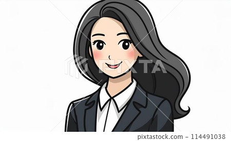 Businessman Businesswoman Image White Background 114491038