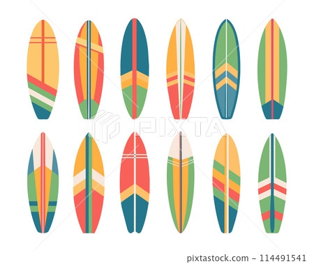 surfboard, surf, vector 114491541