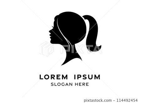 girl in haircuts hair style silhouette illustration female likeness girl in haircuts hair style silhouette illustration female likeness 114492454