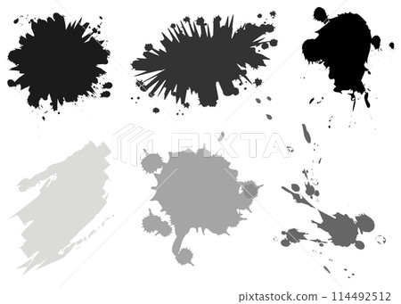 Speech bubble, ink splash, pattern illustration set, icon material Speech bubble, ink splash, pattern illustration set, icon material 114492512