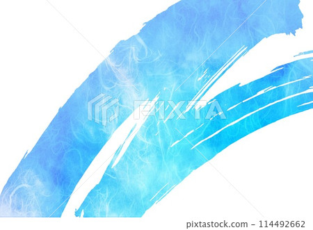 Unryu paper navy blue and brush strokes 114492662