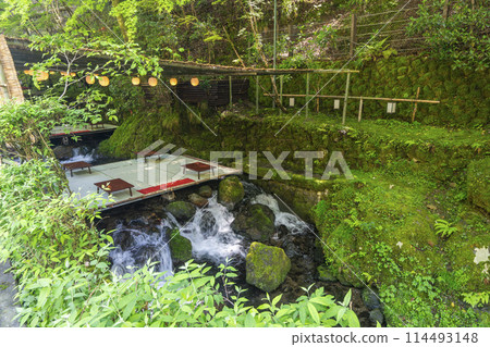 Kyoto, Kifune riverside terrace, the season of fresh greenery 114493148