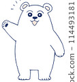 Cute polar bear character 114493181