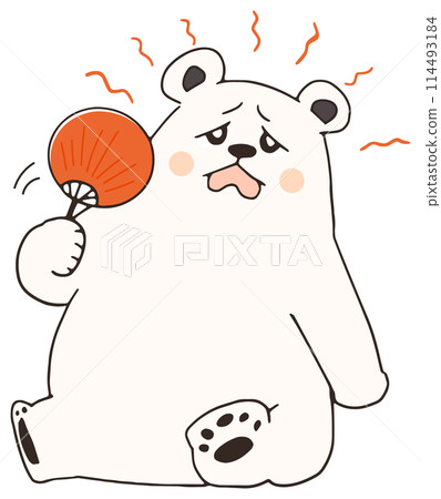 Cute polar bear character 114493184