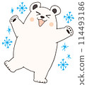 Cute polar bear character 114493186