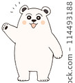 Cute polar bear character 114493188