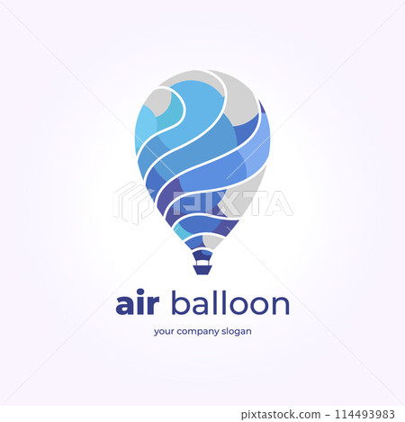 patterned hot air balloon icon template vector. airplane design illustration patterned hot air balloon icon template vector. airplane design illustration 114493983