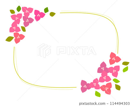Simple and cute bougainvillea frame 114494303