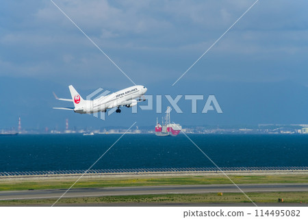 Passenger plane taking off (Chubu Centrair International Airport) 114495082