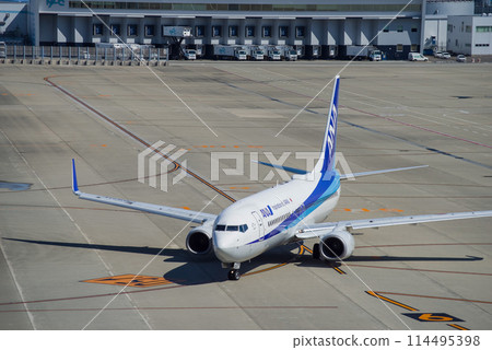 駛向跑道的客機【中部國際機場新特麗亞】 114495398