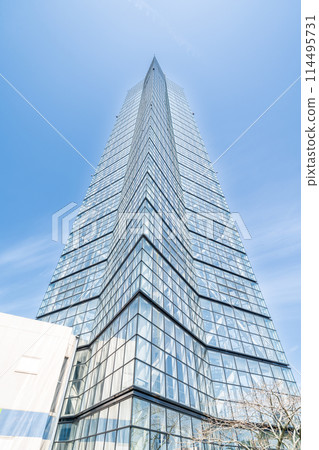 "Akita Prefecture" Blue sky and Port Tower scenery, Akita City 114495731