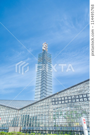 「秋田縣」藍天與港塔風光 秋田市 114495768