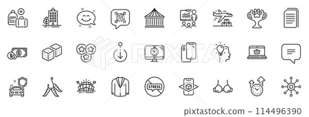 Icons pack as Copy files, Smile chat and Carousels line icons for app include Presentation, Smartphone, Multichannel outline thin icon web set. Scroll down, Car secure. Copy files outline sign. Vector Icons pack as Copy files, Smile chat and Carousels line icons for app include Presentation, Smartphone, Multichannel outline thin icon web set. Scroll down, Car secure. Copy files outline sign. Vector 114496390