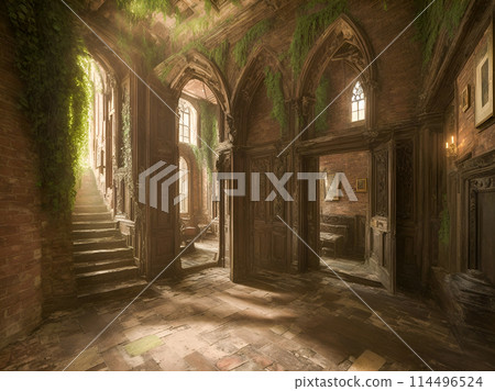 dark corridor in the dark corridor 114496524