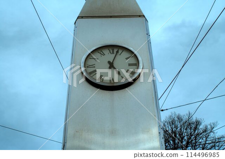 the clock tower on the sky the clock tower on the sky 114496985