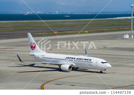 A passenger plane landing and heading to the apron (Centrair Central Japan International Airport) A passenger plane landing and heading to the apron (Centrair Central Japan International Airport) 114497139