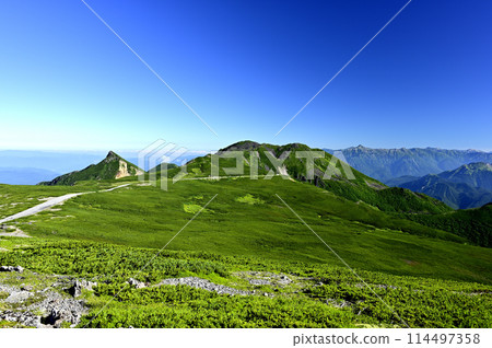 從Norikura山，山的早晨視圖 114497358