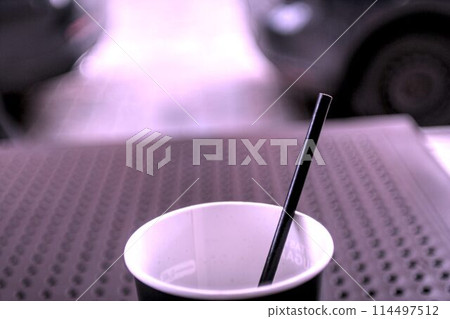 closeup of a cup of coffee in a cafe closeup of a cup of coffee in a cafe 114497512