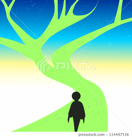 Wooden Paths and People - Many Choices - 114497536