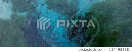 Syri i Kalter Blue Eye. Underground Bistrice river source. Muzine in Vlore County, Albania. High quality 114498588