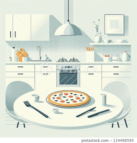 Pizza on the table 114498593