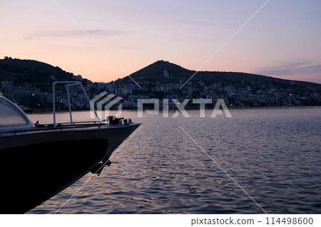 Various attractions on the island of Corfu Greece streets Ocean sea beauty of nature boats famous places for tourists. High quality  114498600