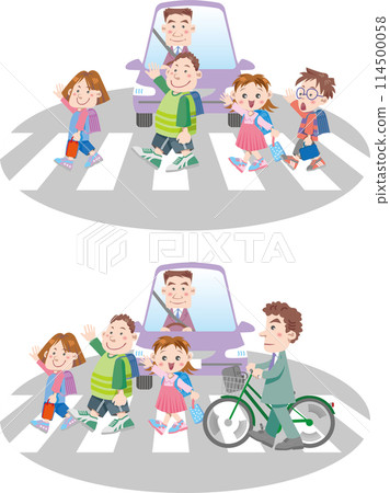 交通安全<行人穿越道與兒童2、舉手過馬路、自行車必須下車過馬路> 114500058