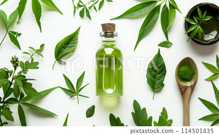Herbal essence and natural skincare ingredients 114501835