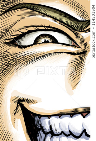 居高臨下的眼睛特寫插圖 居高臨下的眼睛特寫插圖 114501904