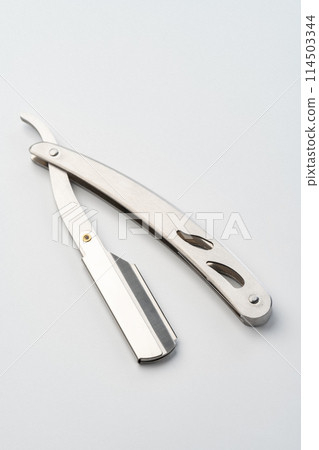 Sharp shaving blade isolated on white background Sharp shaving blade isolated on white background 114503344
