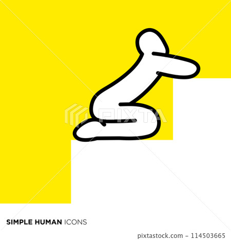 Simple human icon series, person looking up 114503665