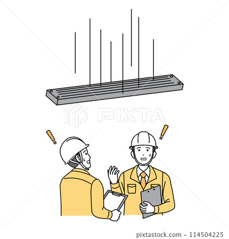 建築事故 鋼架墜落引發事故示意圖 建築事故 鋼架墜落引發事故示意圖 114504225
