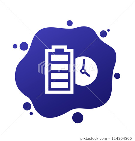 long battery life vector icon 114504500